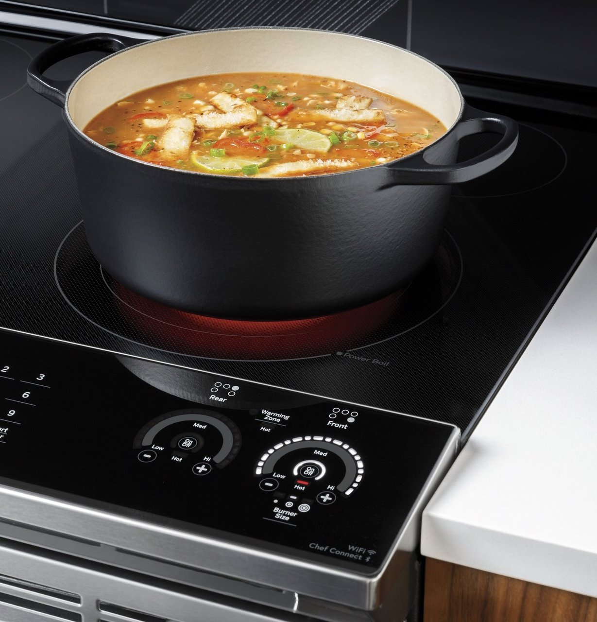 PSS93BPTS GE Profile 30 Inch Smart Convection Range - 5.3 cu. ft., Black Stainless Steel-6