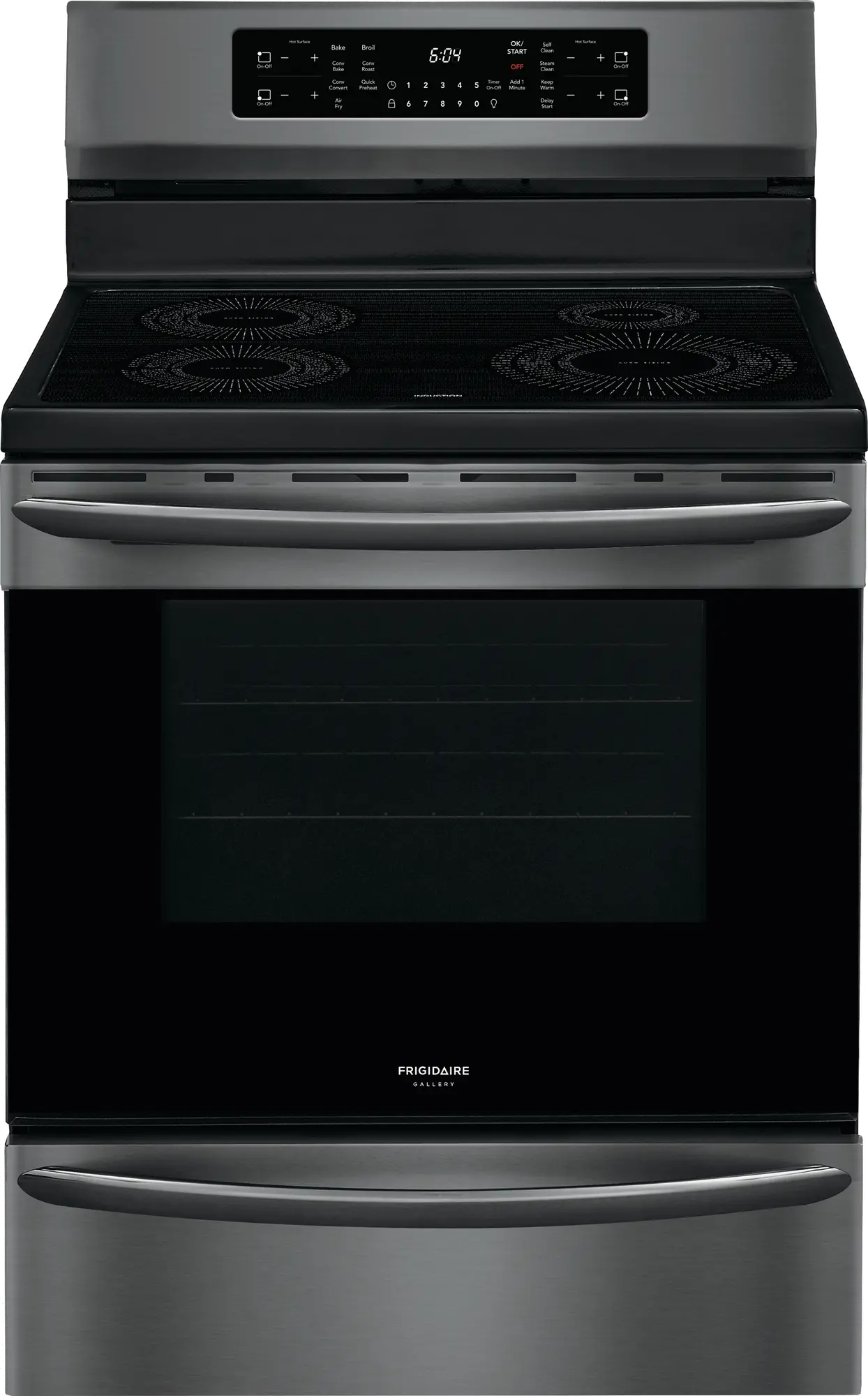 GCRI3058AD Frigidaire Gallery 30 Inch Induction Range with Convection and Air Fry - 5.4 cu. ft., Black Stainless Steel-1