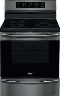 GCRI3058AD Frigidaire Gallery 30 Inch Induction Range with Convection and Air Fry - 5.4 cu. ft., Black Stainless Steel