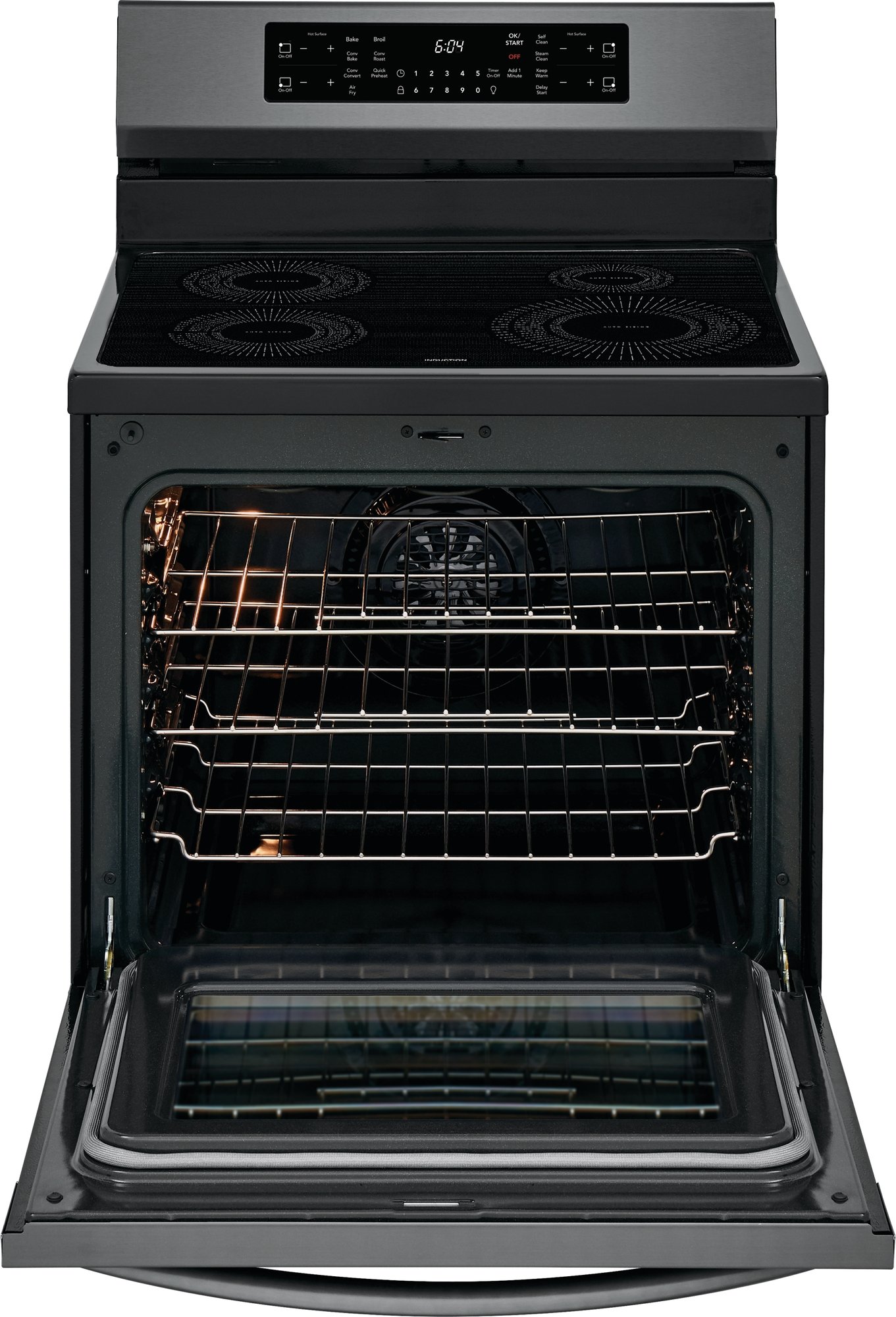 GCRI3058AD Frigidaire Gallery 30 Inch Induction Range with Convection and Air Fry - 5.4 cu. ft., Black Stainless Steel-2