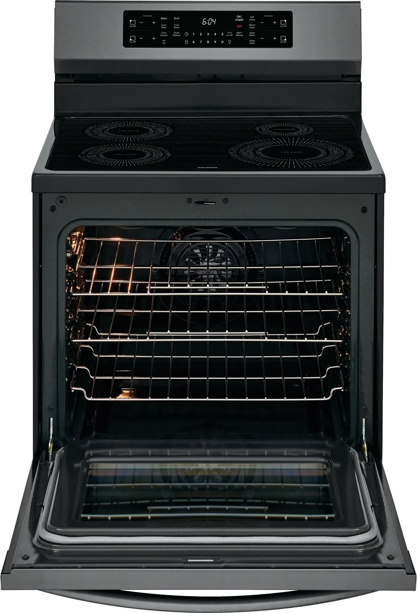 GCRI3058AD Frigidaire Gallery 30 Inch Induction Range with Convection and Air Fry - 5.4 cu. ft., Black Stainless Steel-2