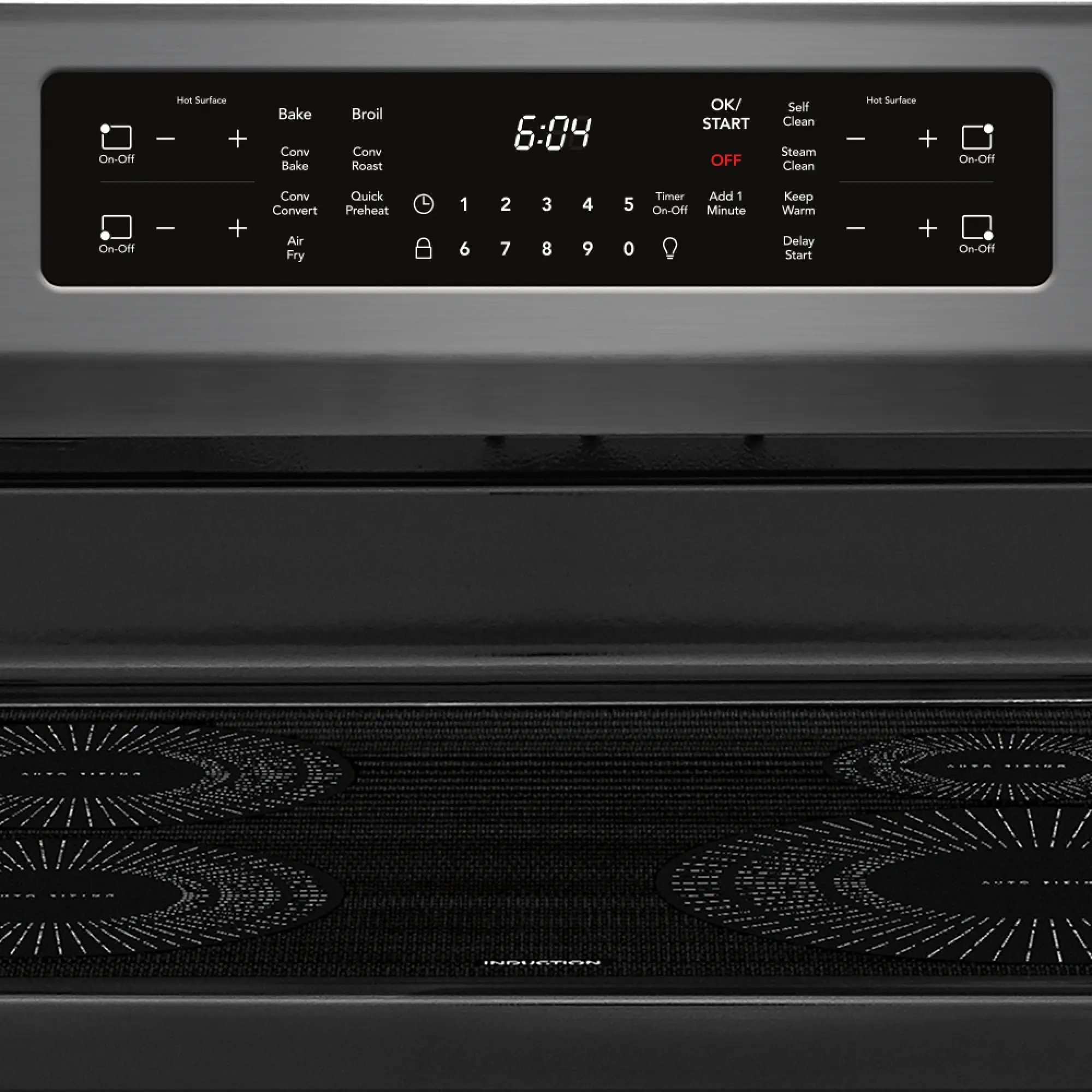 GCRI3058AD Frigidaire Gallery 30 Inch Induction Range with Convection and Air Fry - 5.4 cu. ft., Black Stainless Steel-3