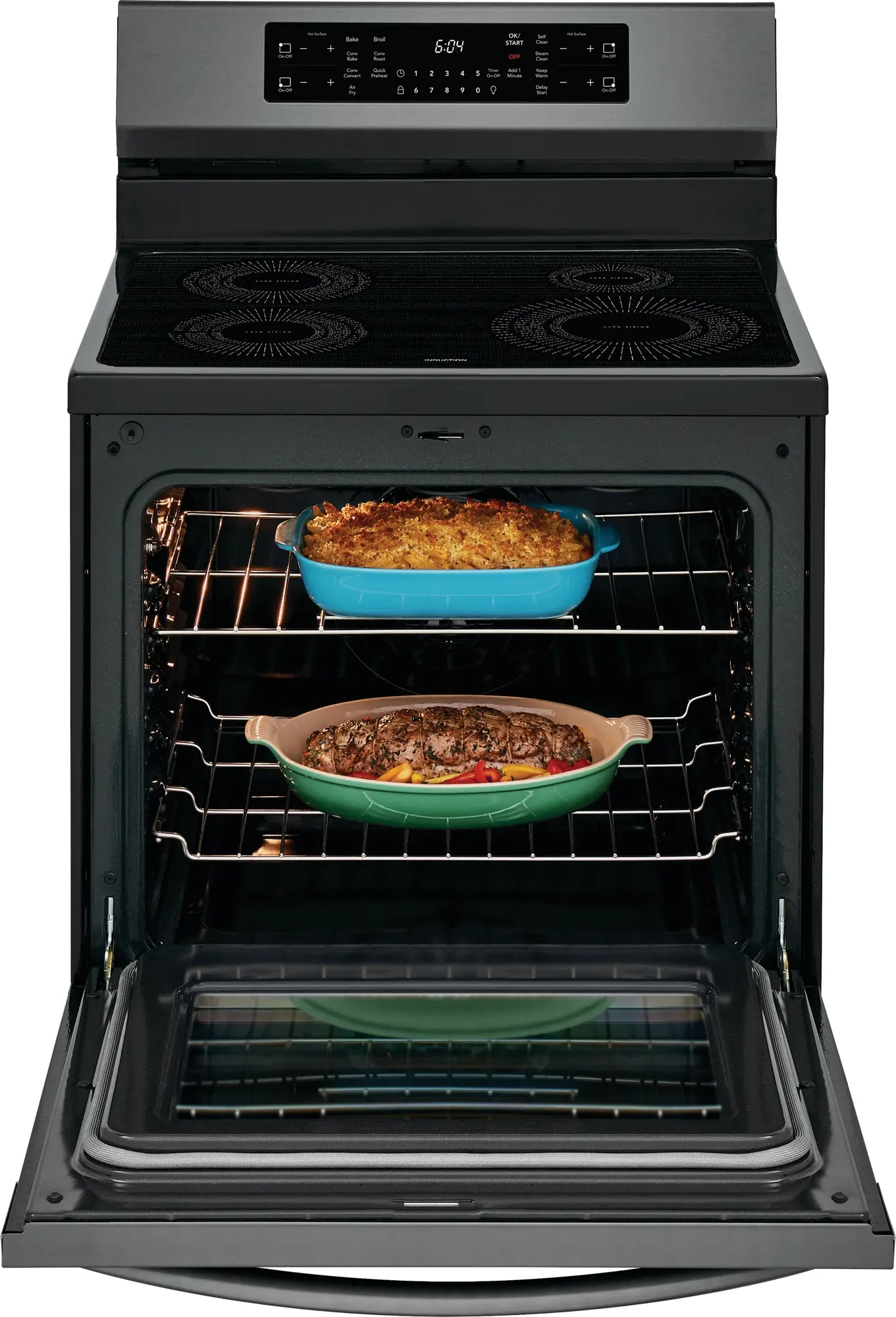 GCRI3058AD Frigidaire Gallery 30 Inch Induction Range with Convection and Air Fry - 5.4 cu. ft., Black Stainless Steel-5