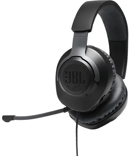JBLQUANTUM100BLKAM JBL Quantum 100 Wired Over-Ear Gaming Headset - Black-1