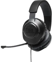 JBLQUANTUM100BLKAM JBL Quantum 100 Wired Over-Ear Gaming Headset - Black