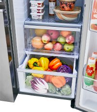 LRSES2706V LG 36 Inch Side by Side Refrigerator with InstaView- 26.8 cu. ft., Platinum Silver-6