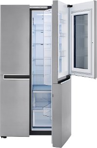 LRSES2706V LG 36 Inch Side by Side Refrigerator with InstaView- 26.8 cu. ft., Platinum Silver-7