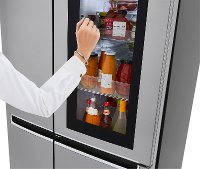 LRSES2706V LG 36 Inch Side by Side Refrigerator with InstaView- 26.8 cu. ft., Platinum Silver-8