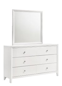 Contemporary White Mirror - Grant-2