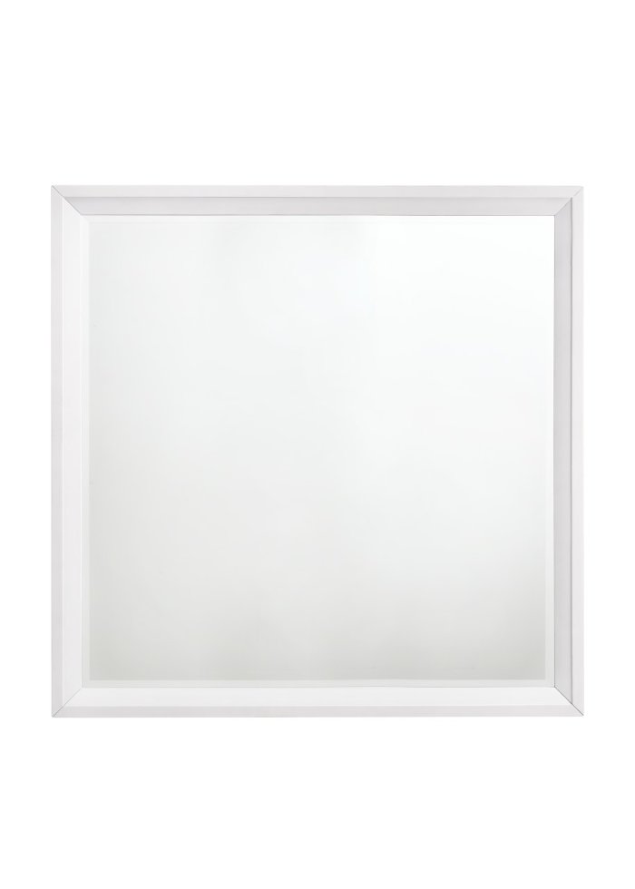 Grant Contemporary White Mirror
