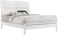 Contemporary White Twin Bed - Grant