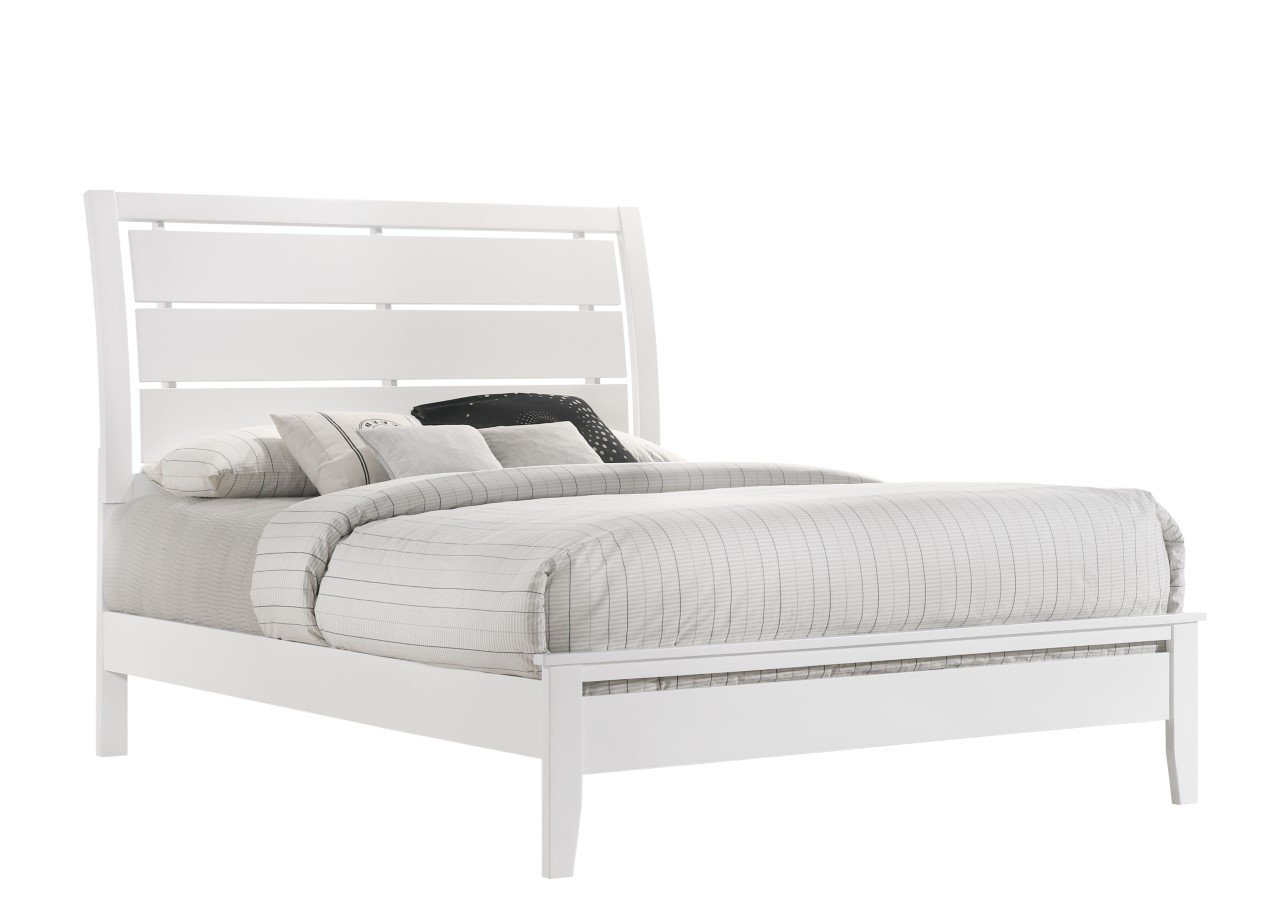 Grant Contemporary White King Size Bed-1