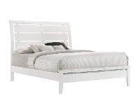 Grant Contemporary White King Size Bed-1