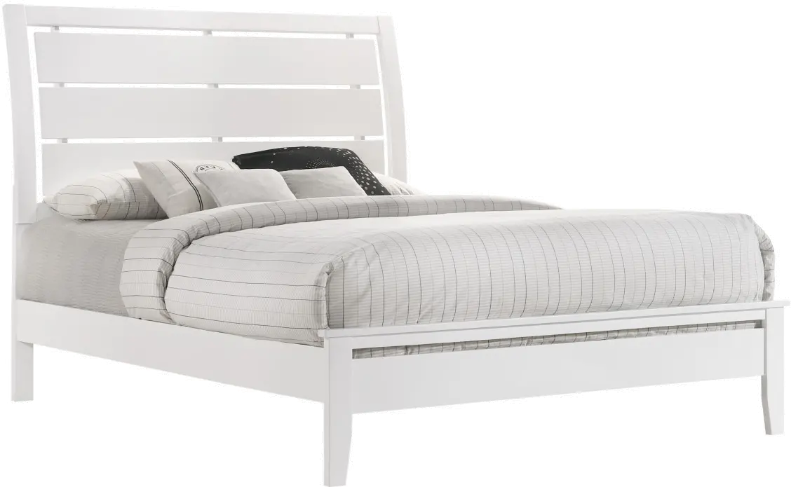 Grant White King Size Bed-1