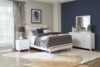 Grant Contemporary White 4 Piece Queen Bedroom Set