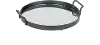 Magnolia Home Furniture 13 Inch Black Metal Tray with Beveled Mirror