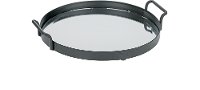 Magnolia Home Furniture 13 Inch Black Metal Tray with Beveled Mirror