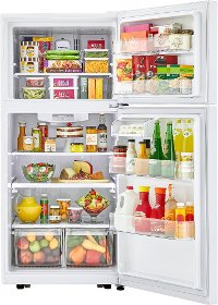 LTCS20020W LG 20.2 cu ft Top Freezer Refrigerator - 30 W White-2