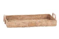 Magnolia Home Furniture Rattan Tray with Bamboo Handle