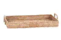 Magnolia Home Furniture Rattan Tray with Bamboo Handle