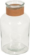 Magnolia Home Furniture 11 Inch Glass Vase with Brown Collar