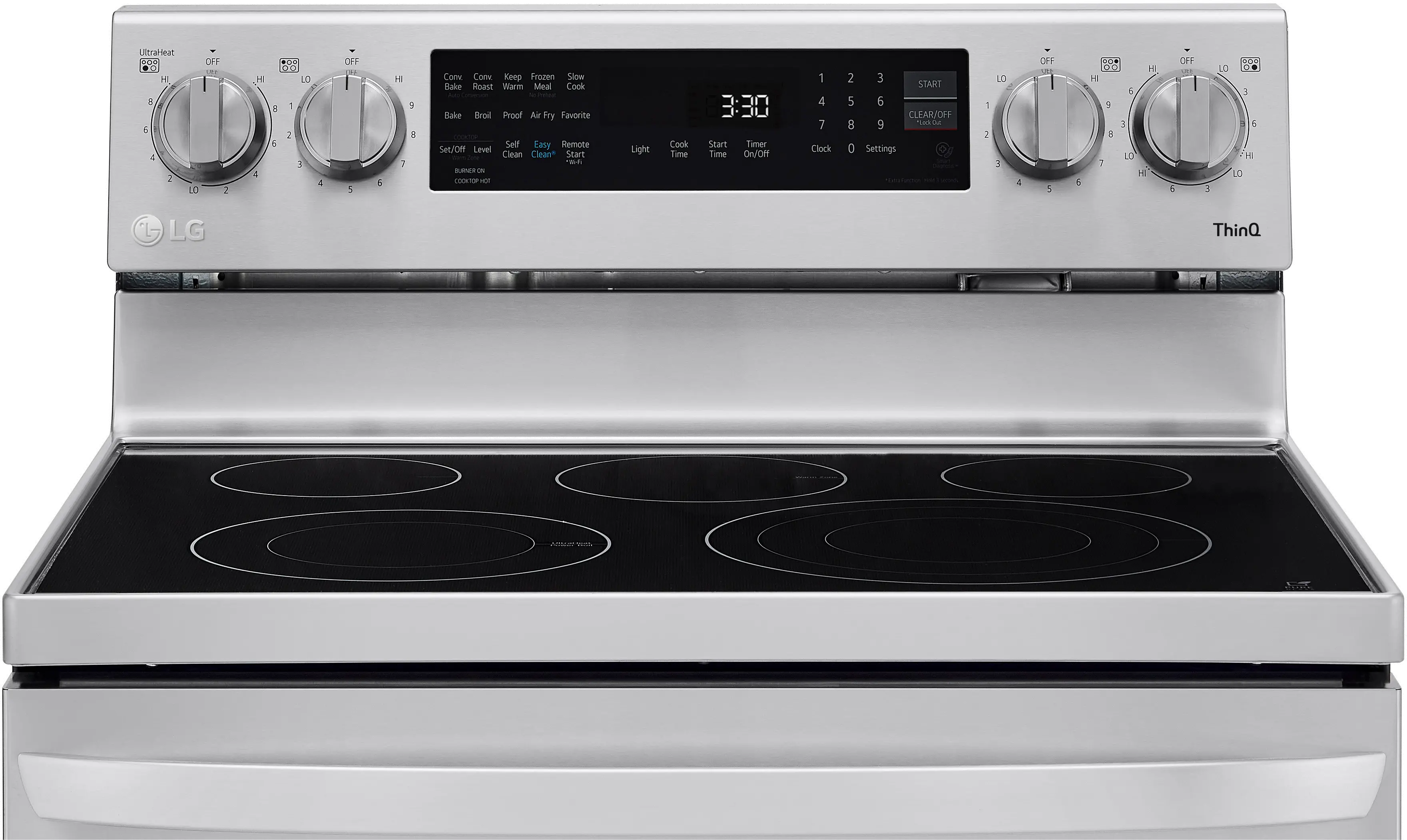 LREL6325F LG 30 Inch Smart Electric Oven Range with InstaView Window - 6.3 cu. ft., Stainless Steel-3