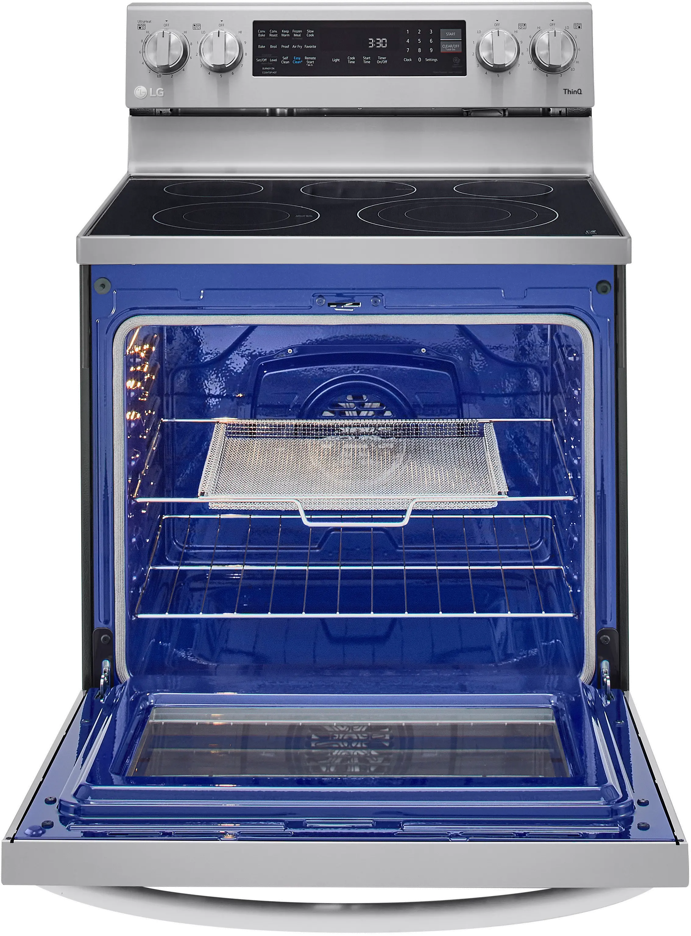 LREL6325F LG 30 Inch Smart Electric Oven Range with InstaView Window - 6.3 cu. ft., Stainless Steel-4