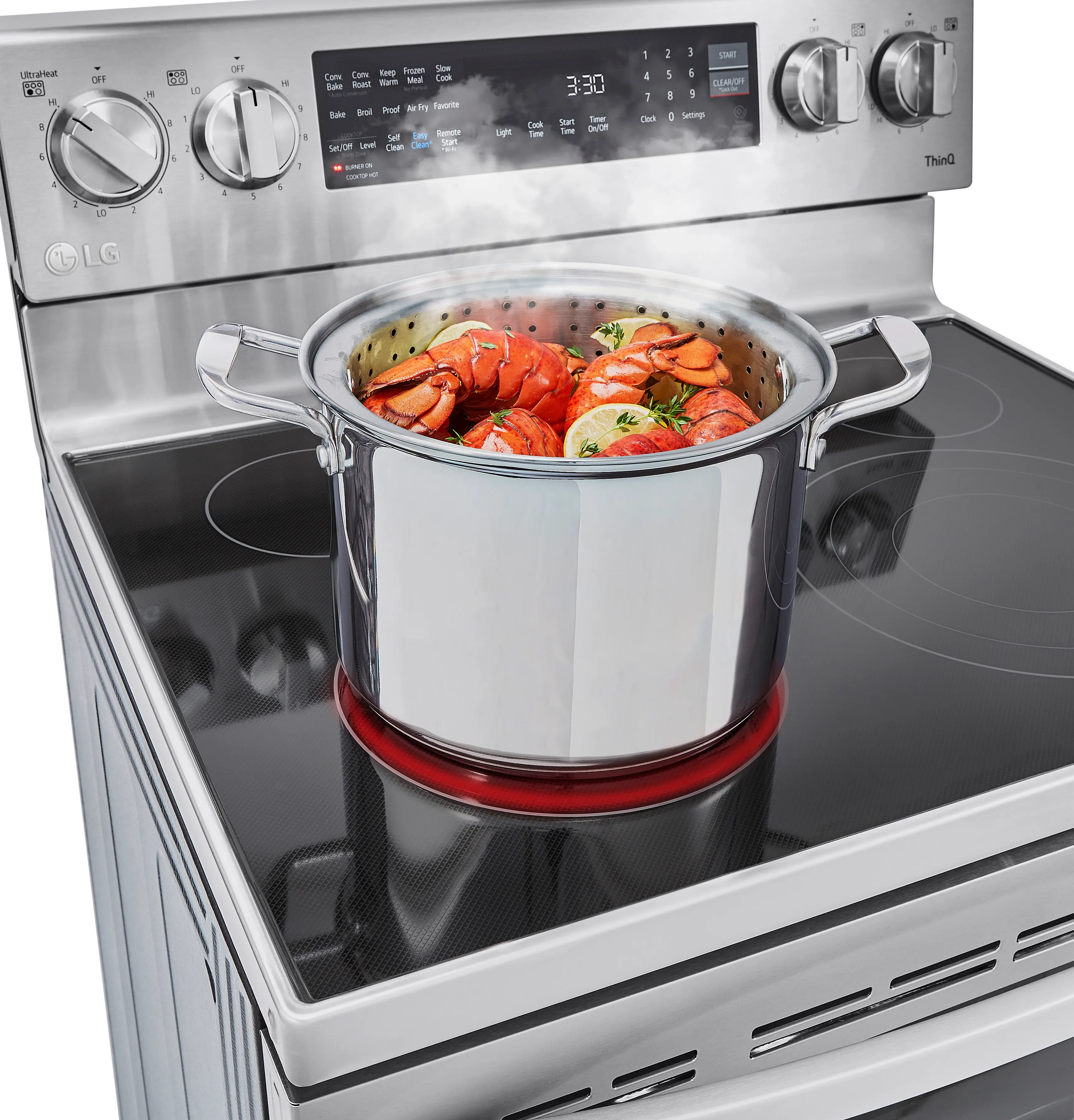 LREL6325F LG 30 Inch Smart Electric Oven Range with InstaView Window - 6.3 cu. ft., Stainless Steel-7