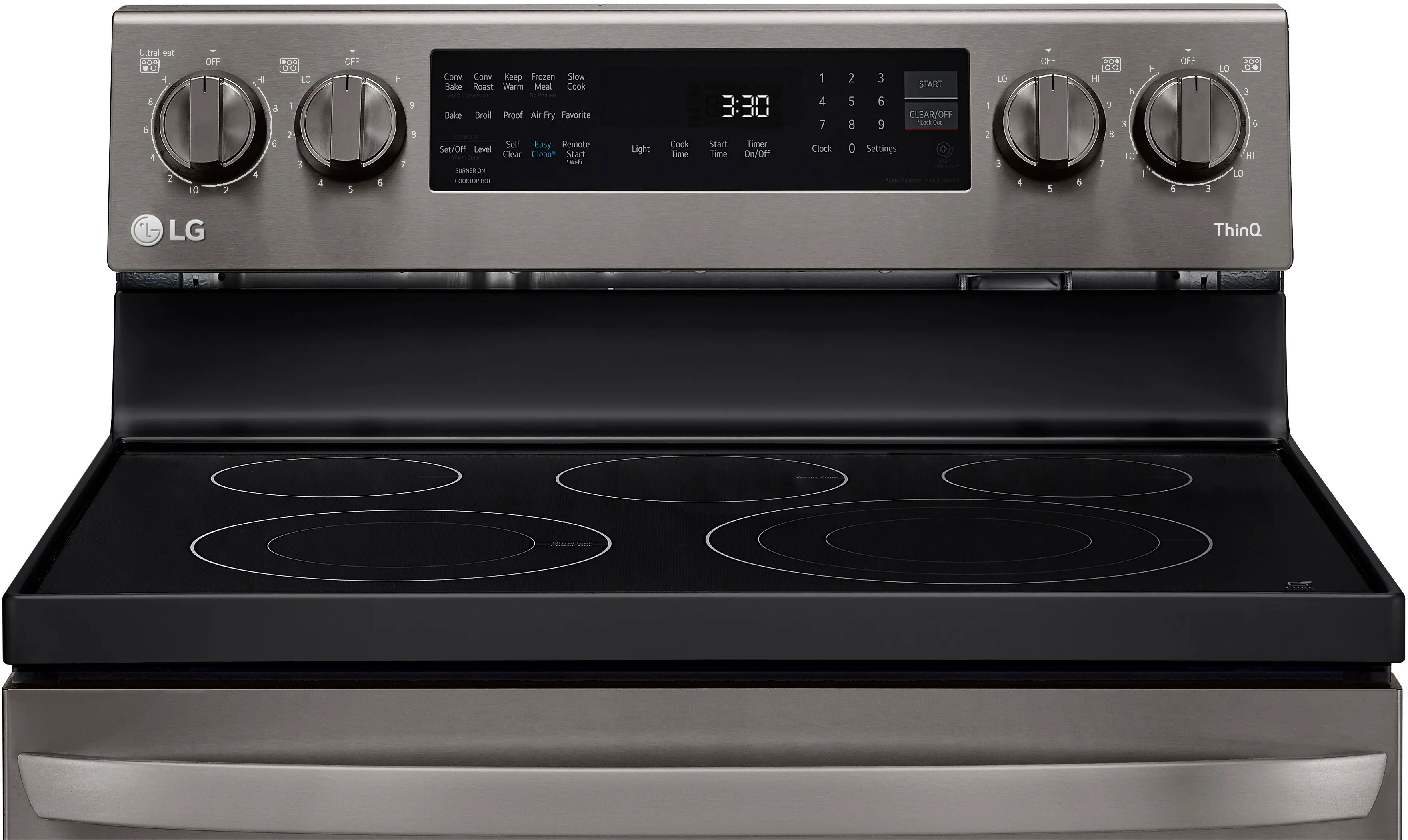 LREL6325D LG 30 Inch Smart Electric Oven Range with InstaView Window - 6.3 cu. ft., Black Stainless Steel-2