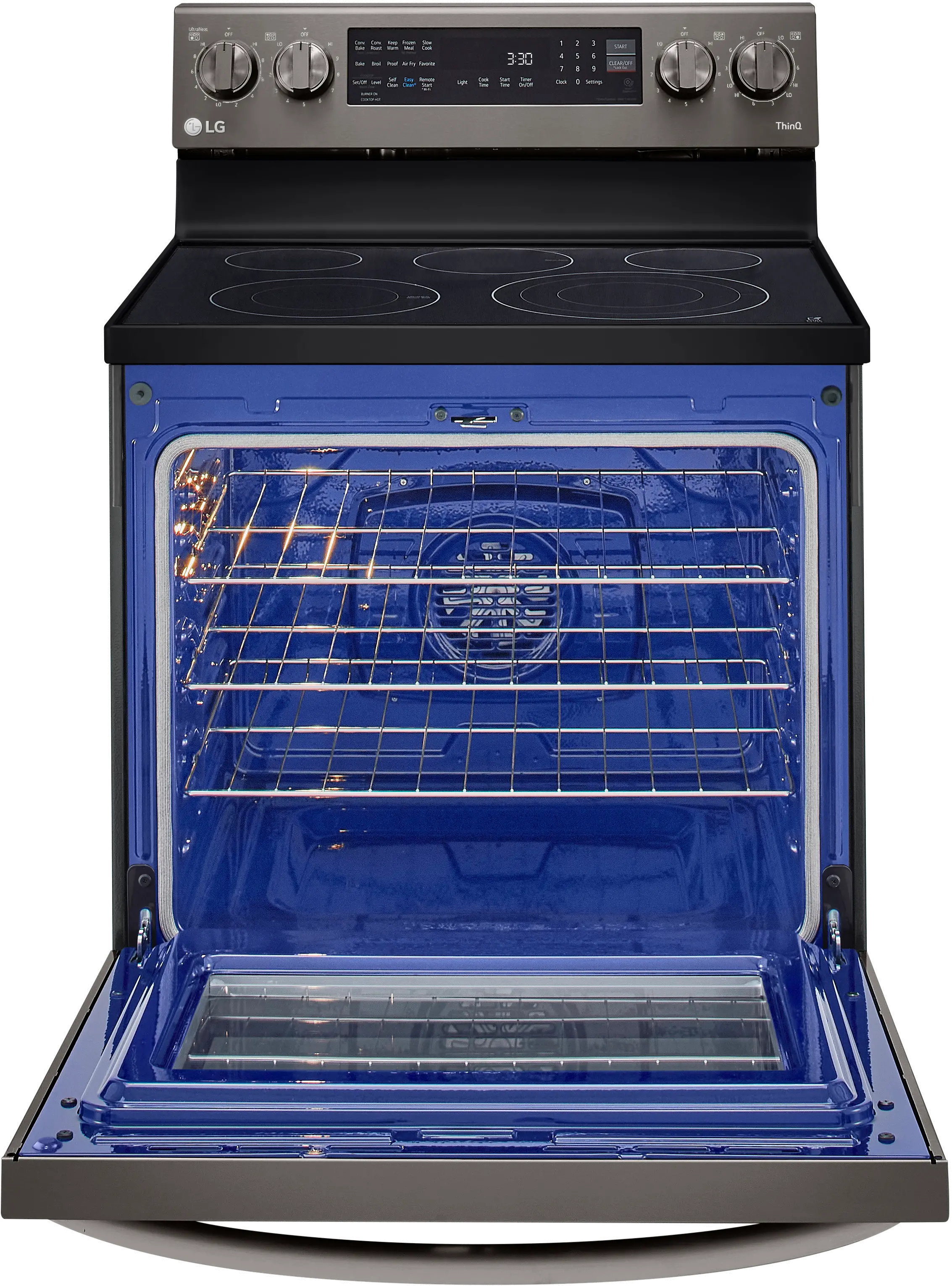 LREL6325D LG 30 Inch Smart Electric Oven Range with InstaView Window - 6.3 cu. ft., Black Stainless Steel-4
