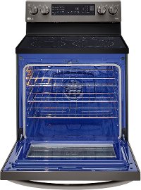LREL6325D LG 30 Inch Smart Electric Oven Range with InstaView Window - 6.3 cu. ft., Black Stainless Steel-4
