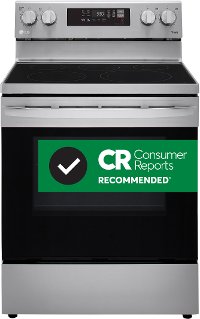 LREL6323S LG 30 Inch Electric Smart Convection Range with Air Fry - 6.3 cu. ft., Stainless Steel