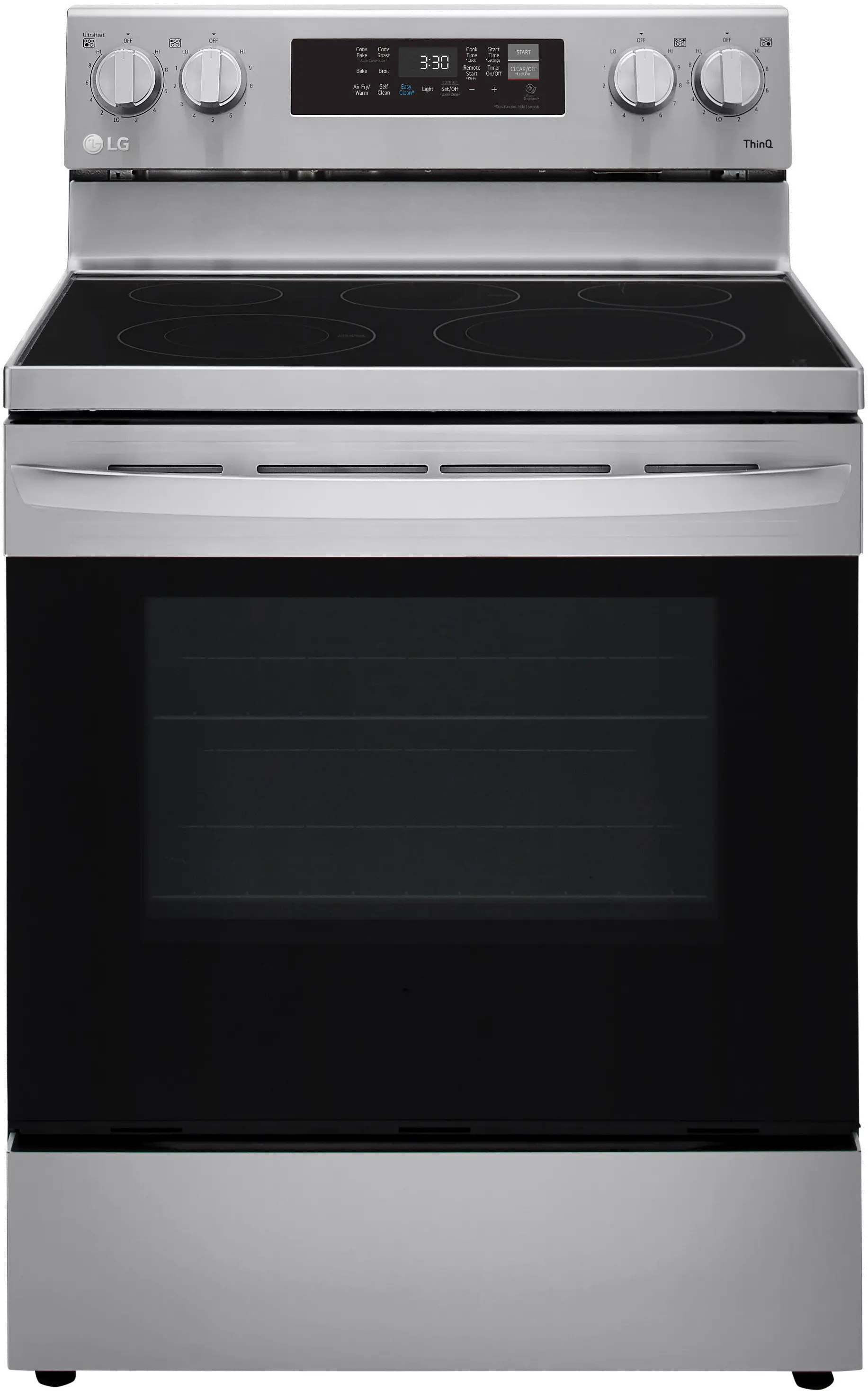 LREL6323S LG 30 Inch Electric Smart Convection Range with Air Fry - 6.3 cu. ft., Stainless Steel-3
