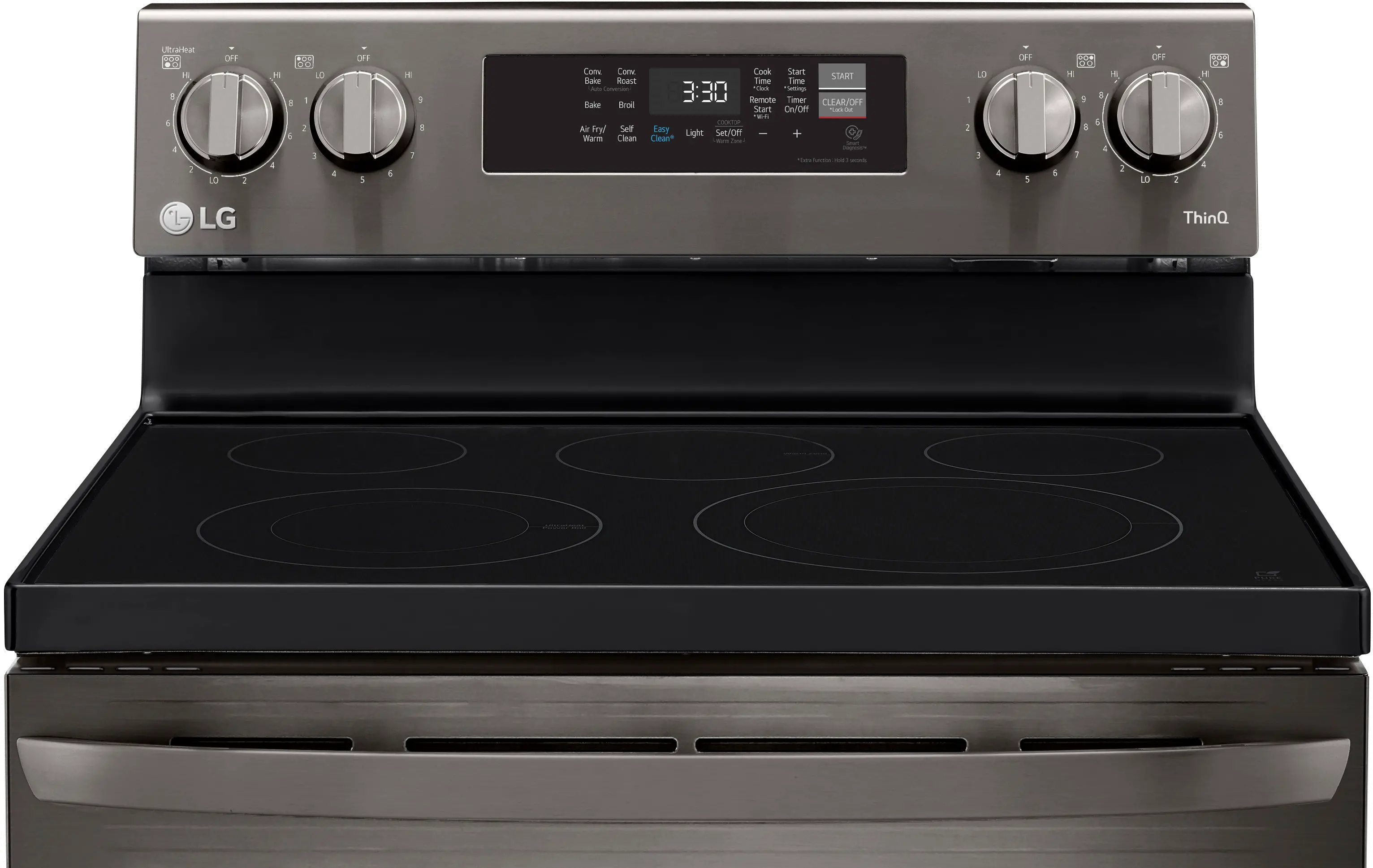 LREL6323D LG 30 Inch Electric Smart Convection Range with Air Fry - 6.3 cu. ft., Black Stainless Steel-8