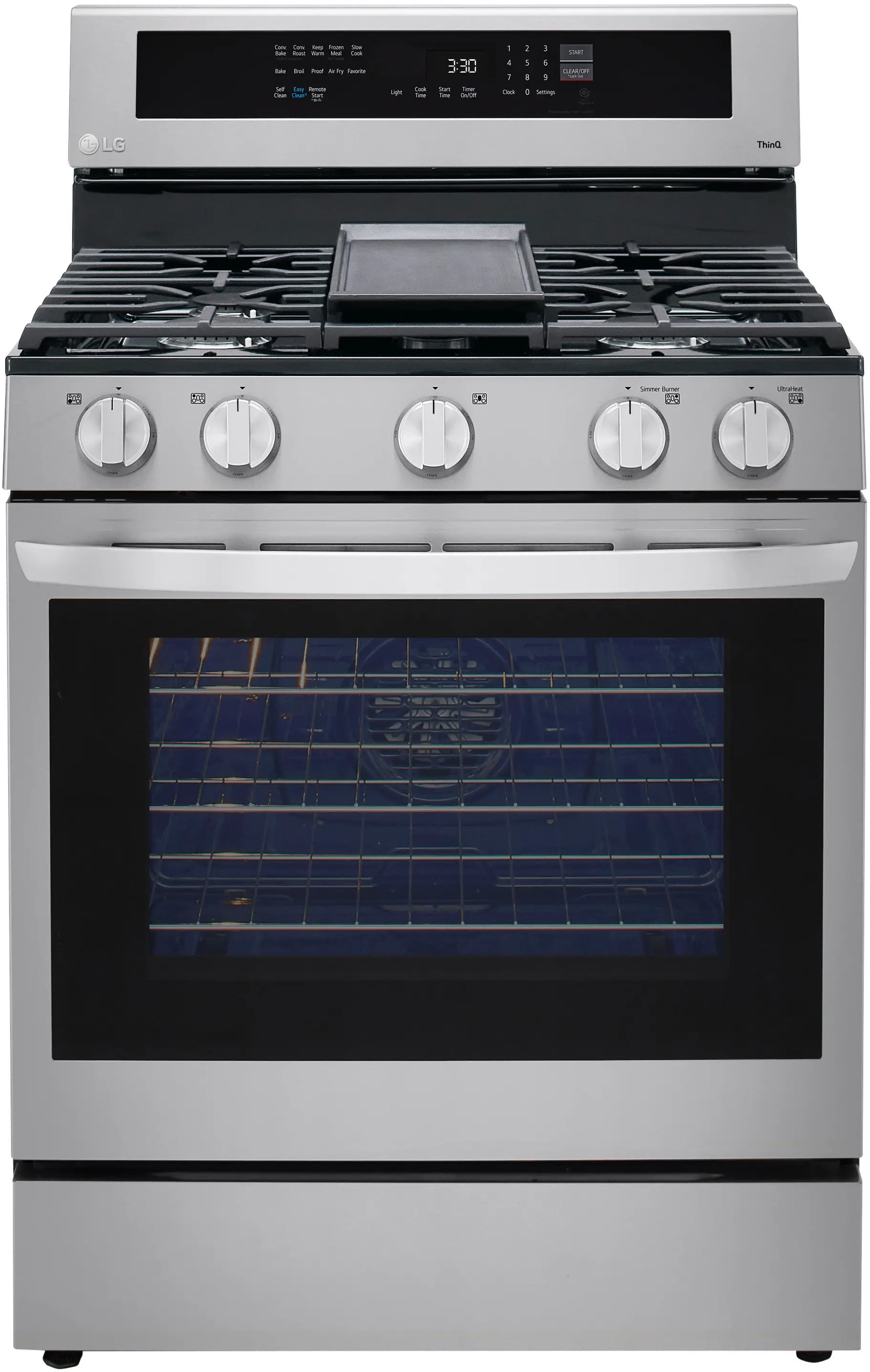 LRGL5825F LG Gas InstaView Range with Air Fry - Fingerprint Resistant Stainless Steel-3