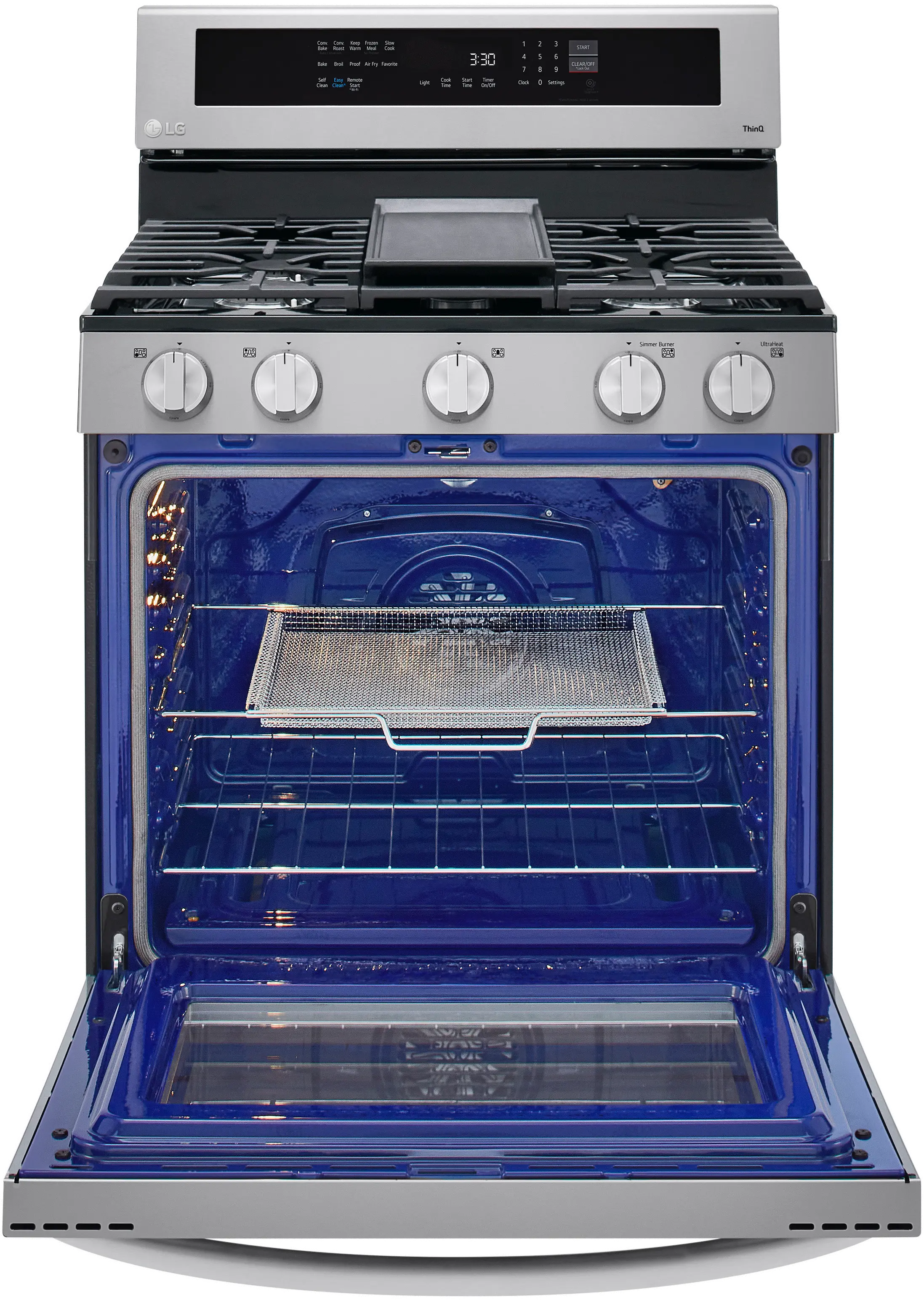 LRGL5825F LG Gas InstaView Range with Air Fry - Fingerprint Resistant Stainless Steel-4