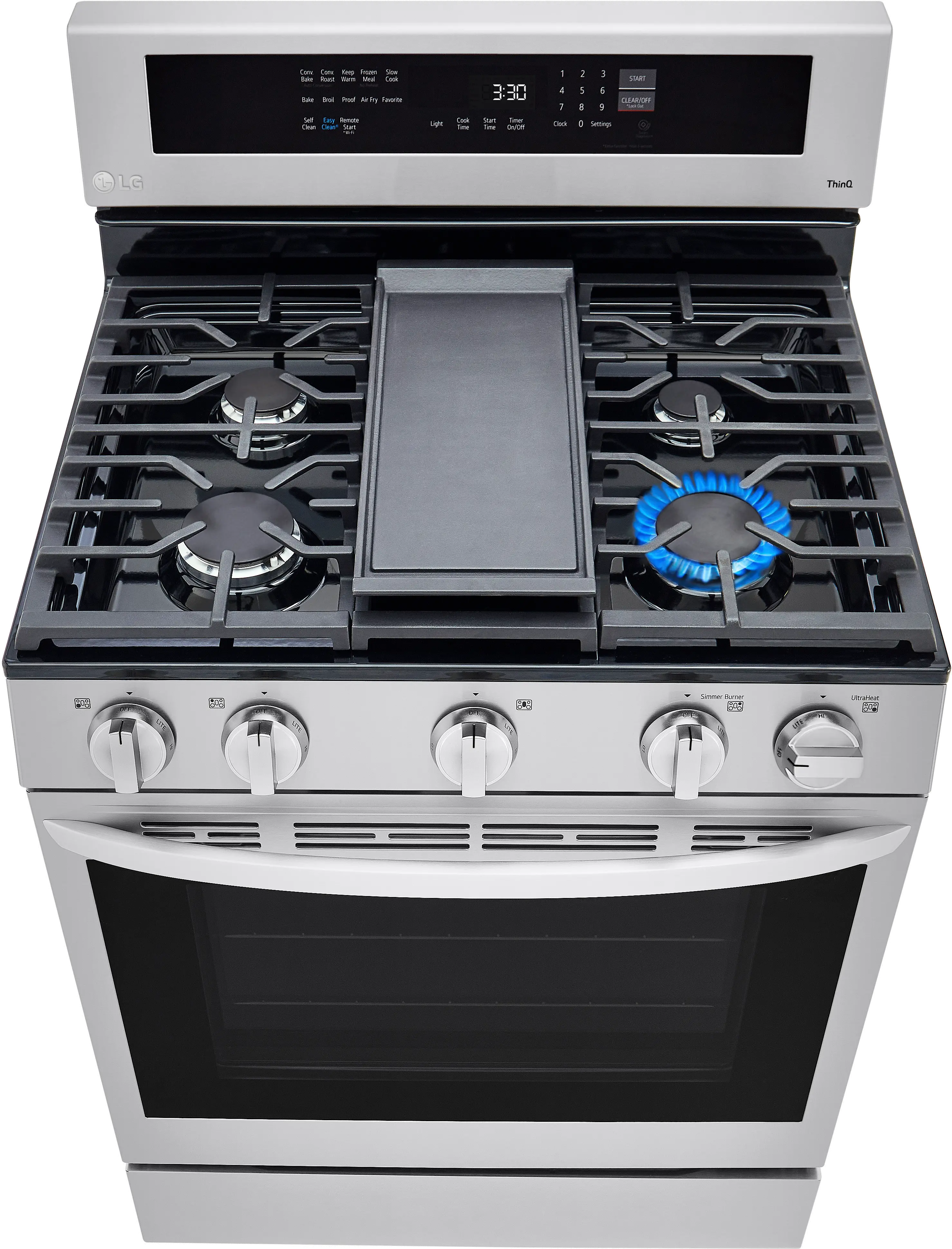 LRGL5825F LG Gas InstaView Range with Air Fry - Fingerprint Resistant Stainless Steel-5