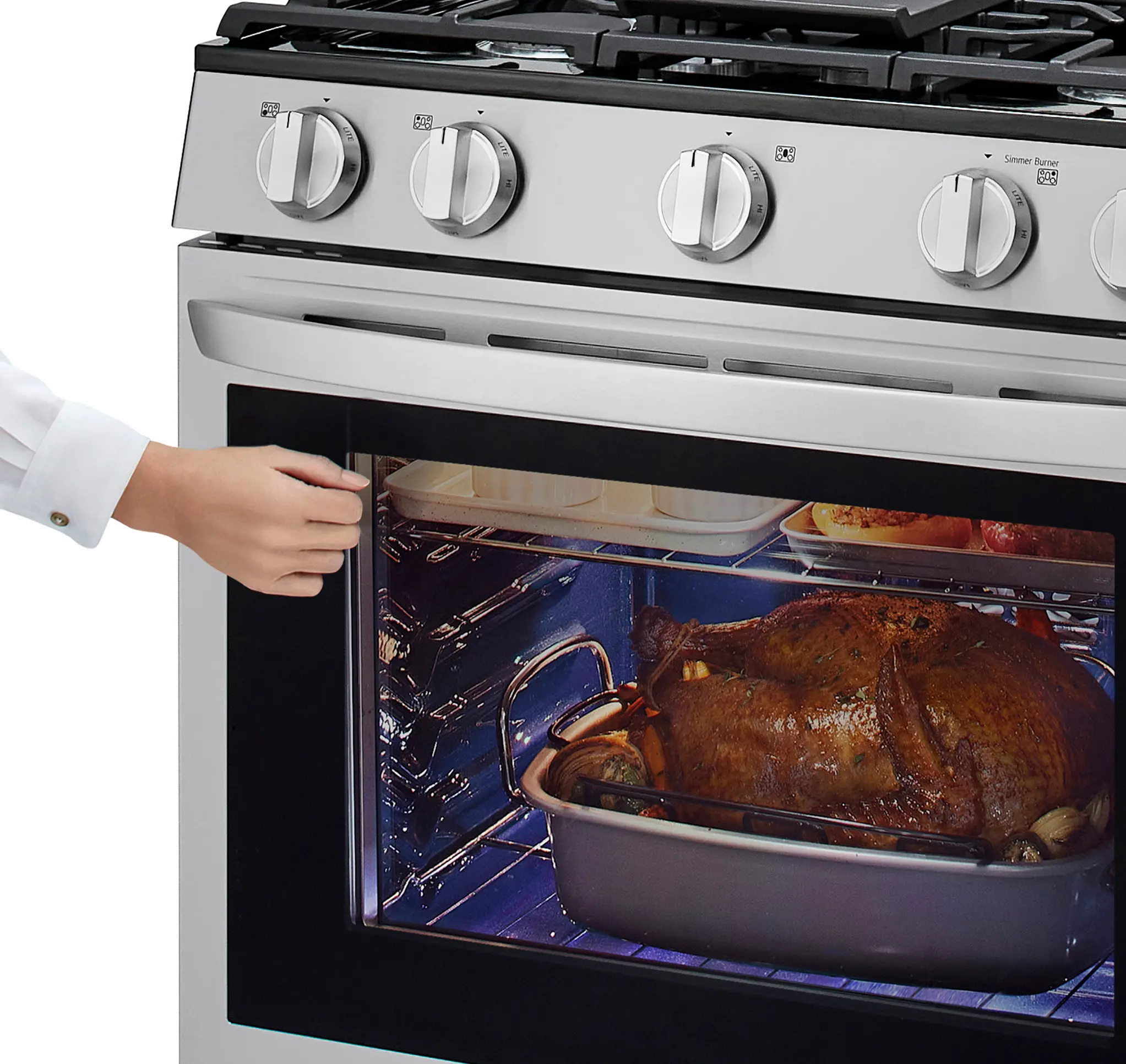 LRGL5825F LG Gas InstaView Range with Air Fry - Fingerprint Resistant Stainless Steel-6
