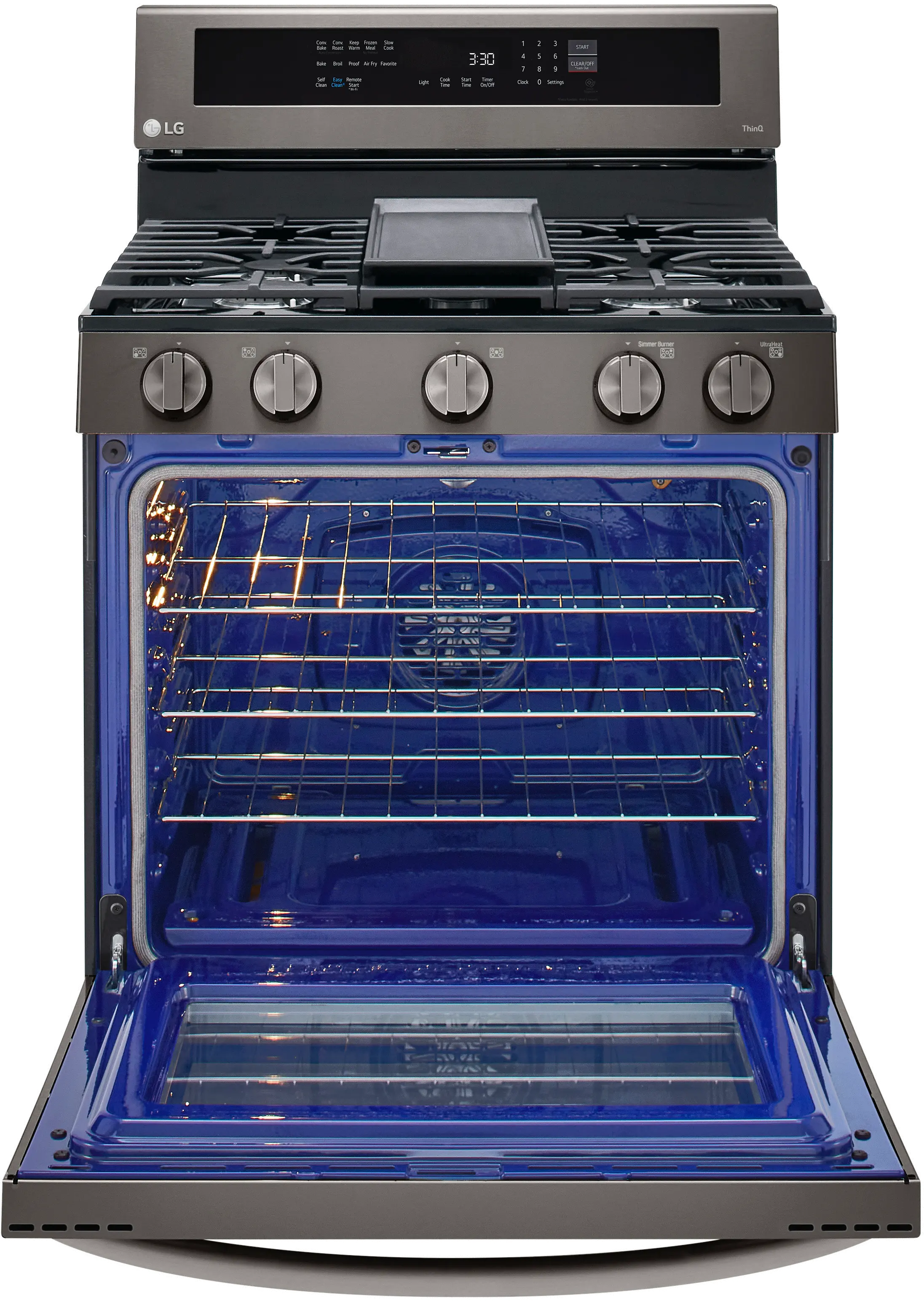 LRGL5825D LG Gas InstaView Range with Air Fry - Black Stainless Steel-4