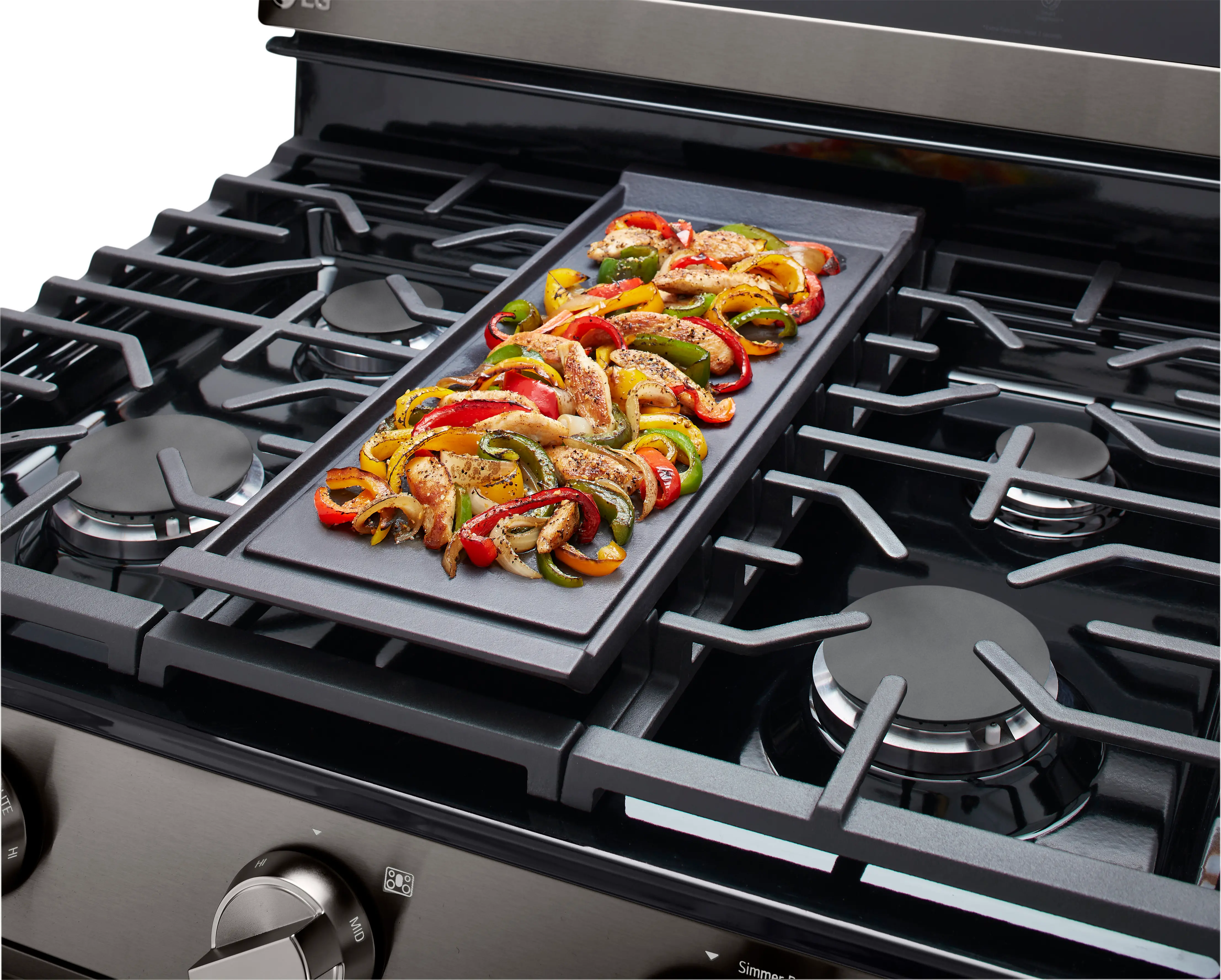 LRGL5825D LG Gas InstaView Range with Air Fry - Black Stainless Steel-6