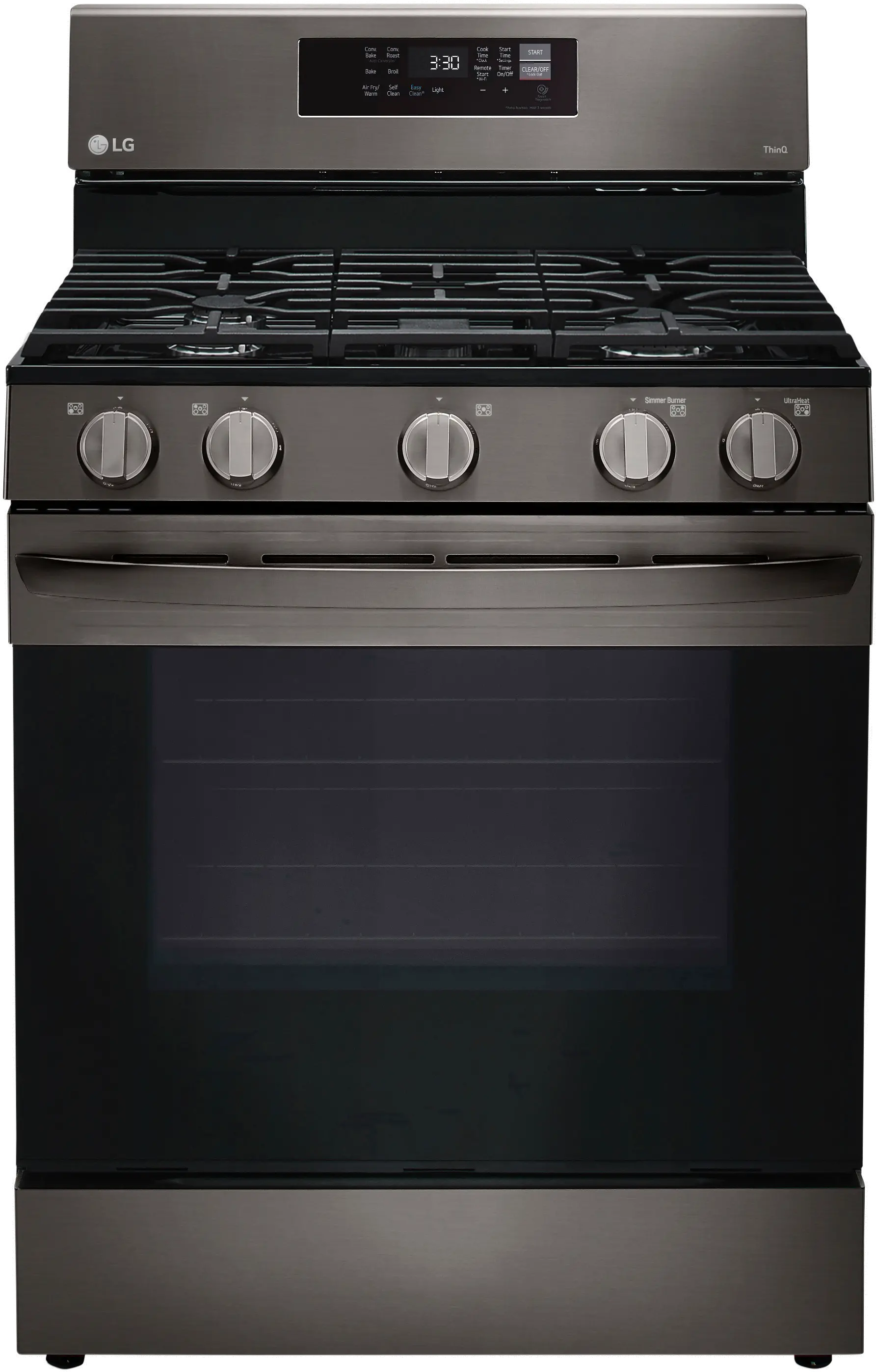LRGL5823D LG Gas Convection Smart Range with Air Fry - Black Stainless Steel-3