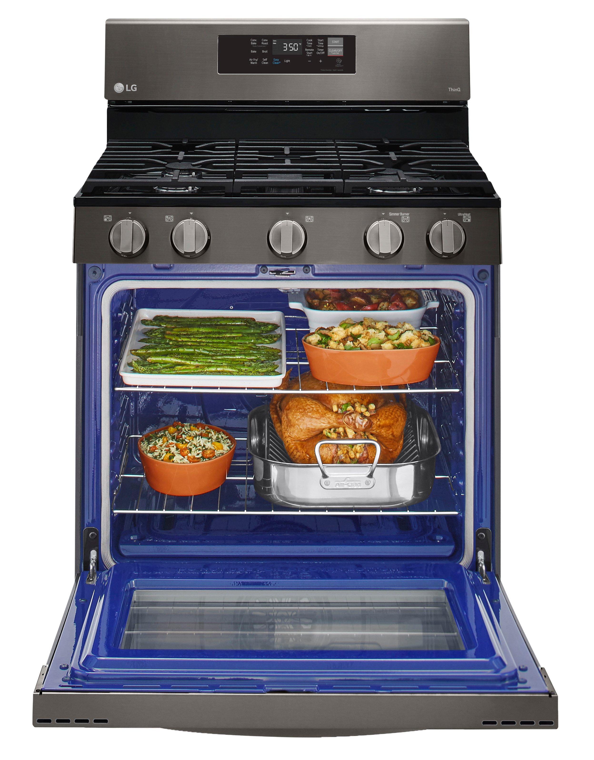 LRGL5823D LG Gas Convection Smart Range with Air Fry - Black Stainless Steel-5