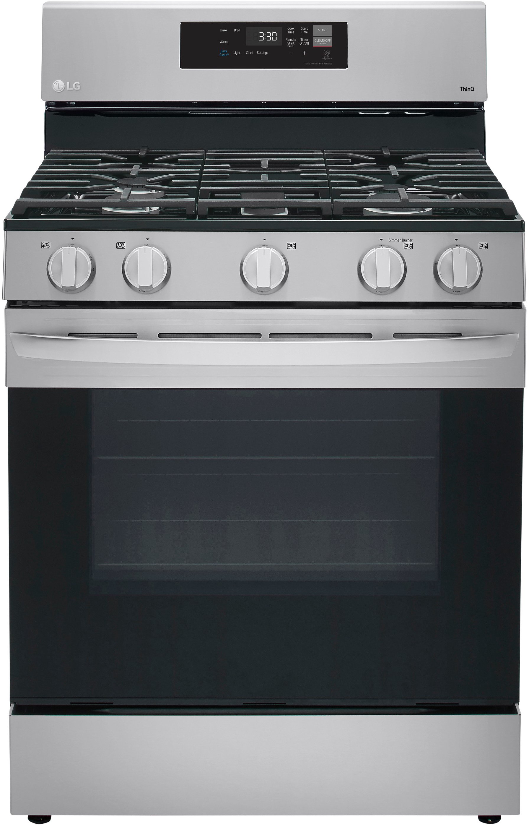LRGL5821S LG Gas Smart Range with EasyClean - Stainless Steel-1