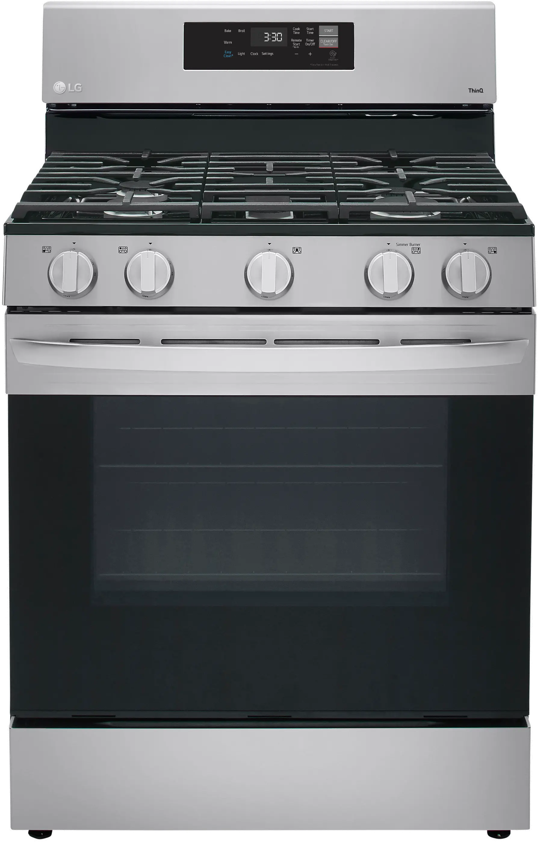 LRGL5821S LG Gas Smart Range with EasyClean - Stainless Steel-1