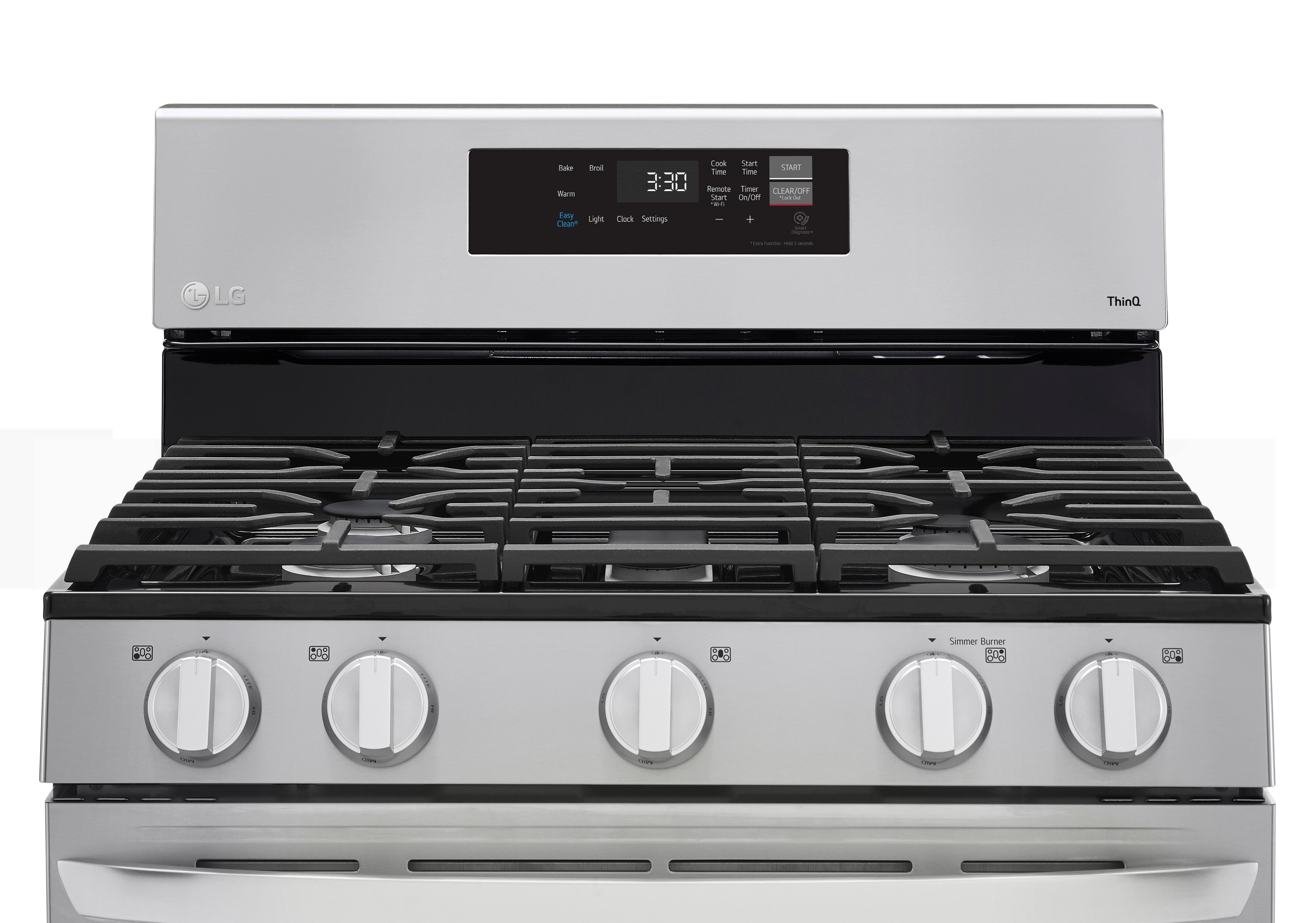 LRGL5821S LG Gas Smart Range with EasyClean - Stainless Steel-3