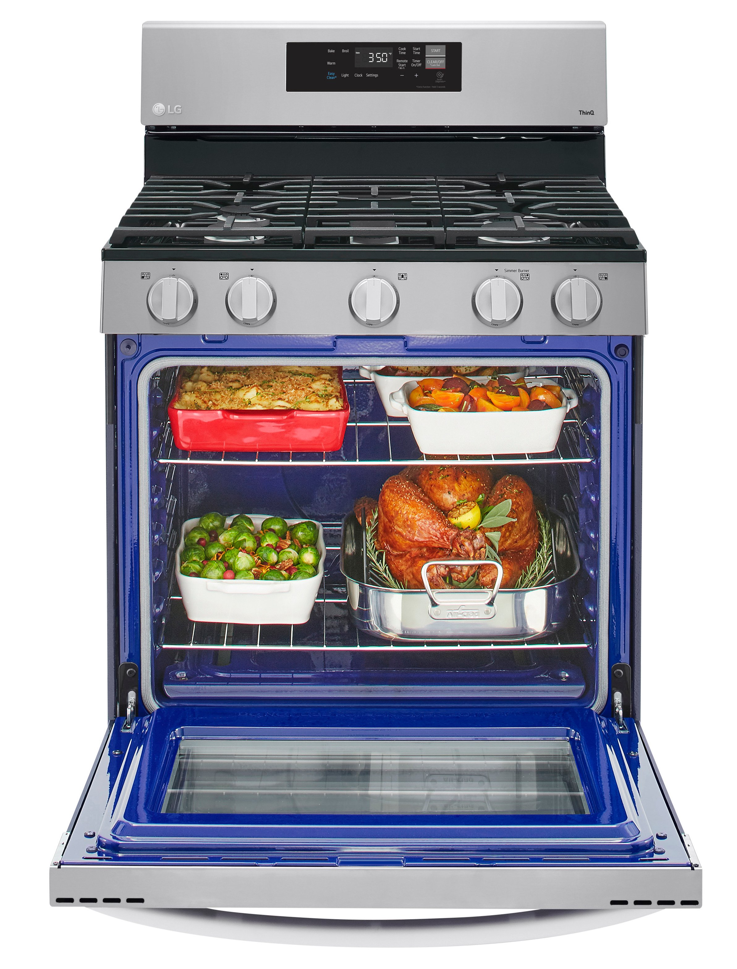 LRGL5821S LG Gas Smart Range with EasyClean - Stainless Steel-5