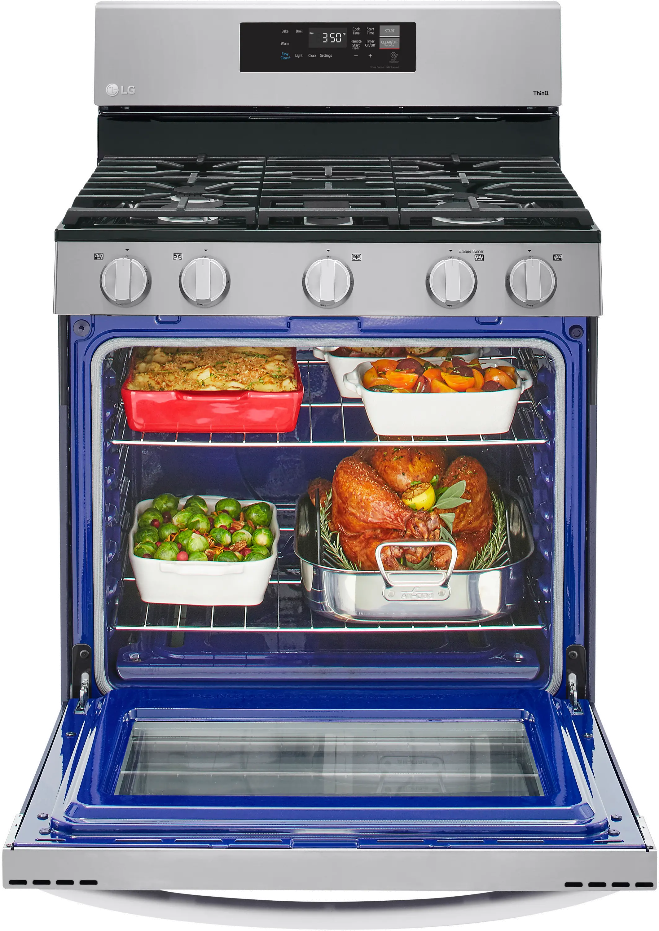 LRGL5821S LG Gas Smart Range with EasyClean - Stainless Steel-5