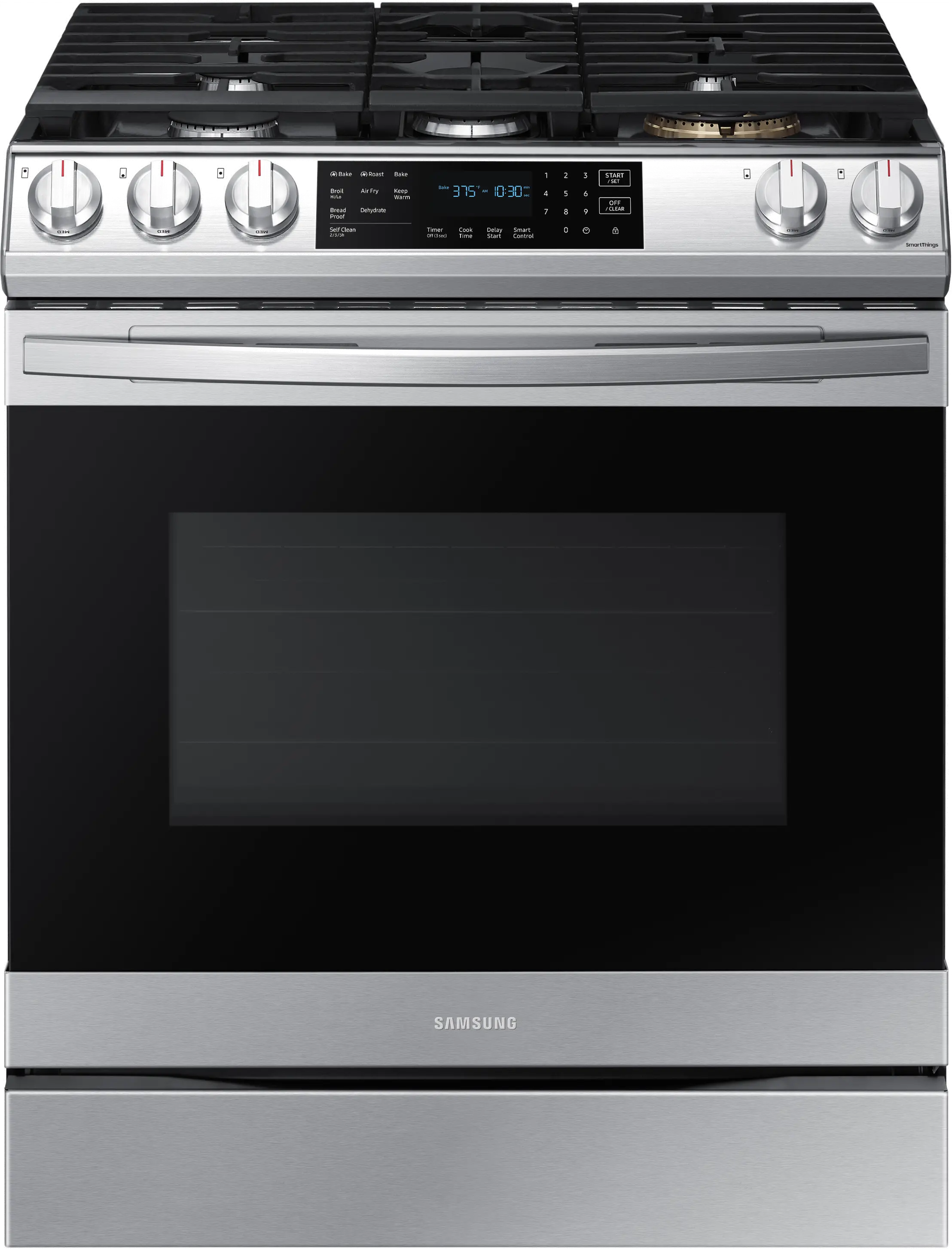NX60T8511SS Samsung 30 Inch Slide In Smart Gas Range with Air Fry - 6 cu. ft. Stainless Steel-1