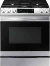 NX60T8511SS Samsung 30 Inch Slide In Smart Gas Range with Air Fry - 6 cu. ft. Stainless Steel