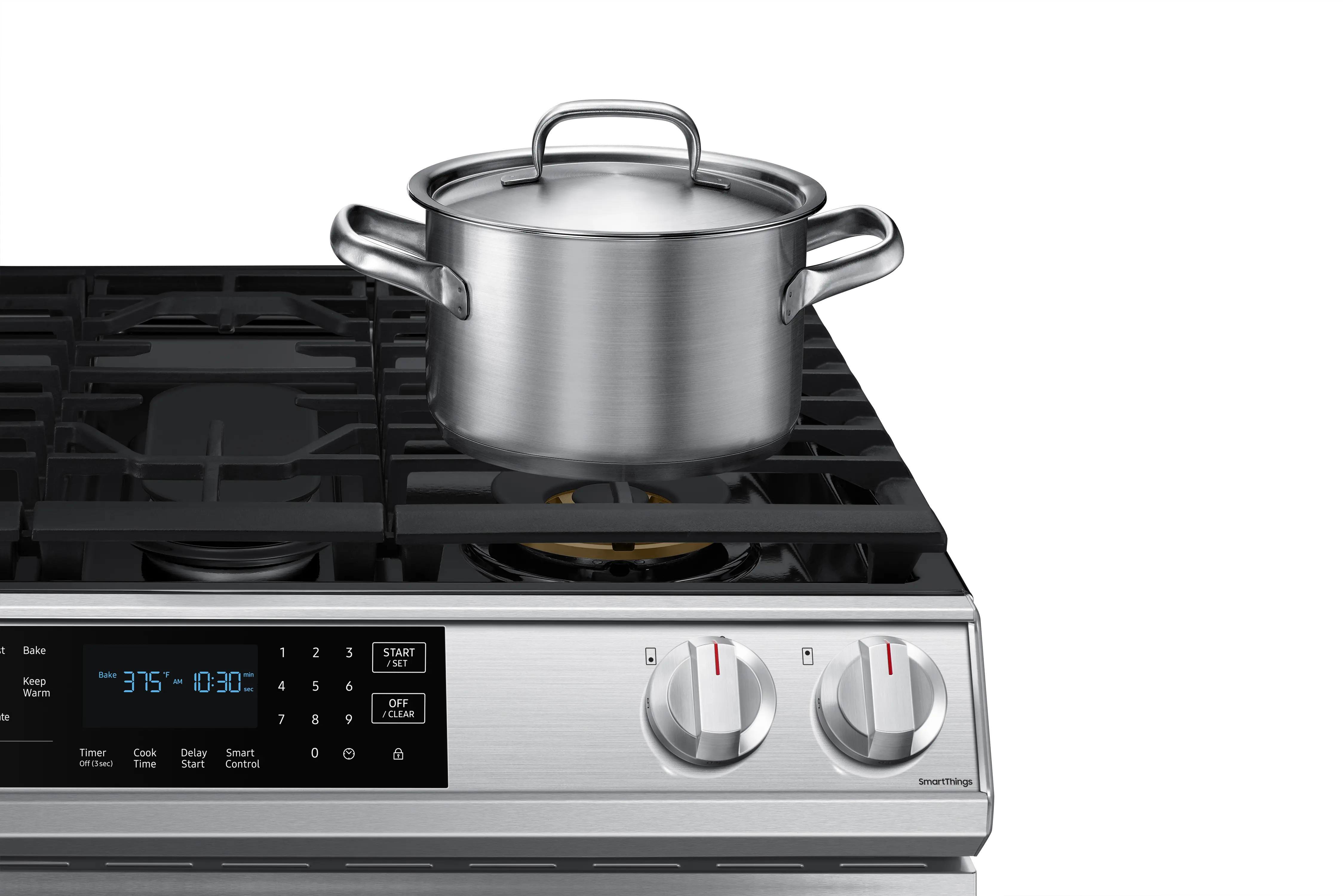 NX60T8511SS Samsung 30 Inch Slide In Smart Gas Range with Air Fry - 6 cu. ft. Stainless Steel-6